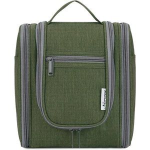 Hanging Travel Toiletry Bag Cosmetic Make up Organizer for Women and Men Green